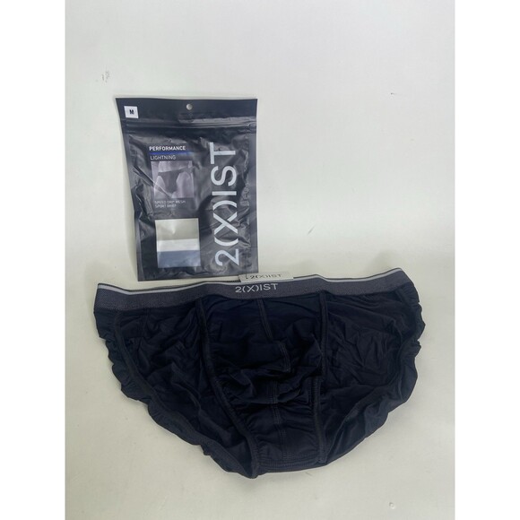 2xist Performance Lightning Speed Mesh Sport Brief Underwear Black Gray Mens M - Picture 1 of 5